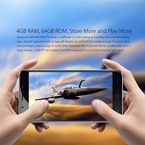 Blackview P2 - 6000mAh Smartphone Ohne Vertrag 5.5 Zoll FHD Touch-Display, MTK6750T Octa Core Prozessor, 4GB RAM/64GB ROM, Android 6.0 4G Dual SIM Dual Standby