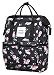Produktbild HotStyle DISA Fashion Blumen Damen Laptop Rucksack 12 zoll (35x23x15cm) - Rose Schwarz