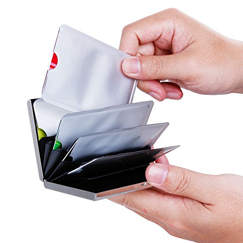 Lictin 16pcs Protectores de Bloqueo para Prevenir RFID - Tarjeteros para Tarjetas de Credito y Pasaporte  impermeable y plata  reviews Lictin 16pcs Protectores de Bloqueo para Prevenir RFID - Tarjeteros para Tarjetas de Credito y Pasaporte  impermeable y plata