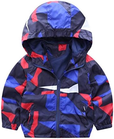 Baby Hooded Zip Coat,Brydon Kid Infant Girl Boys Geometric Hooded Coat Cloak Jacket Thick Warm Clothes (0-12M, Red)