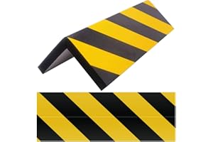 XAVSWRDE 2 PCS Car Parking Protector Bumper Black and Yellow Stripes Warning Corner Protectors Foam Bumpers Protectors for Garage Walls Corners, Anti-scratch Rubber Protector to Protect Your Car