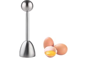 SOFTCUTELEE Egg Cracker Topper Stainless Steel Shell Separator Remover Eggs Cutter Egg Cutter Topper for Hard Soft Boiled Eggs and Egg Crackers