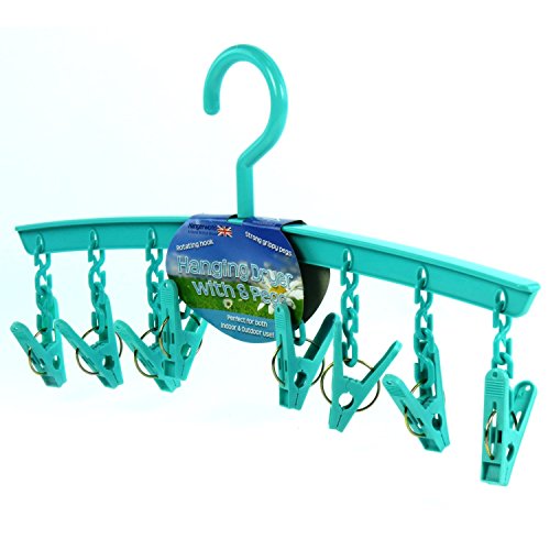 Kunststoff Mini-Wäschespinne mit 8 Klammern – Hangerworld - 9