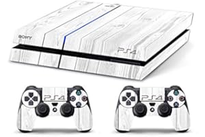GAMESMONKEY Skin PS4 HD WHITE WOOD LEGNO BIANCO - limited edition DECAL COVER Schutzhüllen Faceplates playstation 4 SONY BUNDLE