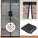 Magic Magnetic Door Curtain Mesh Bug Insect Mosquito Hands Fastening Fly Screen, 90cm x 210cm - Black by DURSHANI