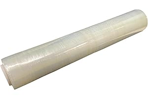 Pkge 400mm x 250m 17mu Pallet Stretch Shrink Wrap Roll Parcel Packing Cling Industrial Film Wrap for Moving House Wrapping Pallets and Parcels (Clear, Pack of 1)