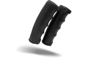 THINK ALOHA Coppia Manopole Bici con Scanalature Anti Scivolo - Impugnature Bici Stile Vintage Retro Universali Leggere - Accessori Bici Vintage - Bici Graziella Olanda City Bike Epoca