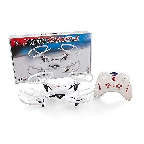 Preisvergleich Produktbild Aircraft L6039C Quadrocopter Drohne weiß mit Kamera 4GB SD Karte