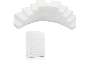 Jomdjmskes 20 Pcs Esponja Cocina, Eraser Sponge Goma Borrar Suciedad, Esponja Limpieza Hogar, Esponjas de Limpieza Fuerte, Extra Duradero Limpieza de Limpieza Blanca para el Hogar, Cocina, Pared