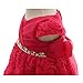 Wawoo®Infant Christening Gowns Toddler Baby Girls Birthday Dress Pure Cotton Lined Clothes Princess Party Dress with Pink Bowknot for Baby 0-24 Month