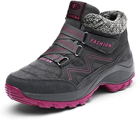 Minetom Unisex Mountain Climbing Waterproof Womens Men Walking Shoes Breathable Mesh Lining High Traction Sole Outdoor Trekking Hiking B Gray UK 3.5