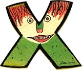 Janosch Holzbuchstabe X farblich sortiert