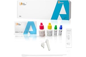 5 Test Streptococco ALLTEST Rapido A –g 5 Test Completi per Bambini e Adulti | Test Strep A Fai da Te con Tampone | Test Streptococco ALL TEST 5 PEZZI
