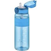 Uzspace FiftyFifty Pipetli(ısırılamaz) 600 ml Silikon G&ouml;vde Tritan Su Matarası
