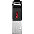 Netac UM3 64GB USB Flash Drive Pen Drive Memory Stick Thumb Drive 64GB USB 3.2 Interface Read Speeds up to 120MB/s Metal case for Computers Monitor(New,Compact,Black and Silver Patchwork Colors)