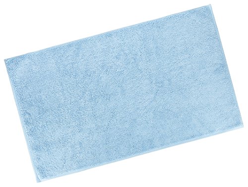 Floringo Luxus Badvorleger Badematte Makkaroni 100% Baumwolle 1700g/m² (60×95, eisblau) - 2