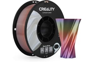 Creality Silk PLA 3D Printer Filament, 1.75mm, +/-0.02mm, 1KG/2.2lb Rainbow