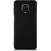 KZY İletişim Xiaomi Redmi Note 9 Pro ile Uyumlu Kapak ile Uyumlu İ&ccedil;i Kadife Lansman Silikon Kılıf - Siyah