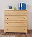 Produktbild Kommode Kiefer massiv Vollholz natur Junco 143 - Abmessung 100 x 100 x 42 cm (H x B x T)