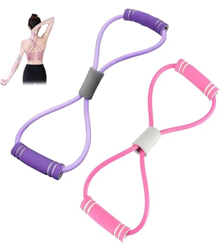PESSLO QAOlDH Resistance Band,Figure 8 Resistance Band With Handles - View #4