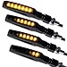 Produktbild LED Motorrad Mini Blinker Laufeffekt Gap Sequentiell schwarz getönt Quad Harley Cruiser Chopper 1 Paar 2 Stück