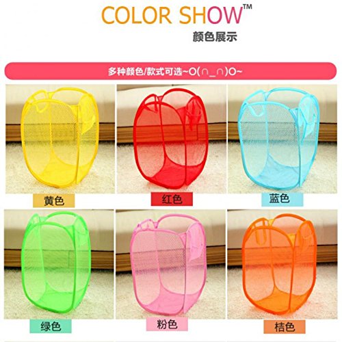 Große Faltbare Wäschekorb Wäsche Wäschetonne Waschen Tasche Mesh-Lagerung – Grün - 9