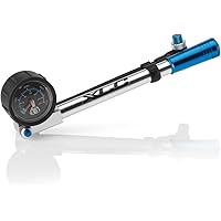 XLC Suspension Pumpe HighAir Pro PU-H03 - Präzise Federungseinstellungen für dein Bike, PU-H03, Silber, Blau