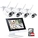 Price comparison product image ZOSI Wireless CCTV Camera System with Hard Drive and Monitor 4x960P Outdoor CCTV Wireless Camera System 10.1 inch LCD Monitor 500GB Surveillance Hard Drive