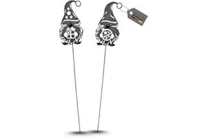 ‎TERMA Terma Stahldesign Set Winterzwerg Grau 120 cm 2er Gartenstecker Metall Handmade Germany Outdoor Weihnachtsdeko Wichtel Zwerg Rostoptik Winterdeko