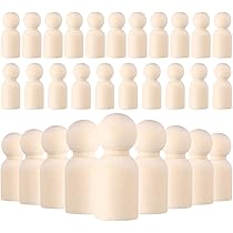 4 Holzpuppen Zum Bemalen - DIY Figuren Für Kreativität & Dekoration