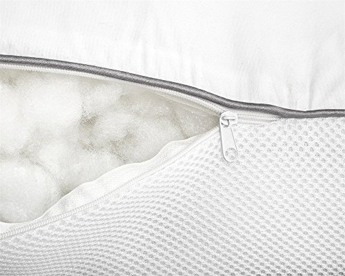 Seitenschläferkissen, Nackenstützkissen Comfort, Anti-Allergisches Material, 60cm x 50 cm x 8cm, Weiß - 3