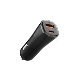 شاحن سريع Spigen 48W USB-C بمنفذين داخل السيارة PPS يدعم محول الطاقة المقاوم للتيار حامل ولاعة iPhone وAndroid وiPad Ty