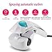 Intelligent Automatic Spray Water Curling Iron LCD Digital Bi-directional Hair Curler Ceramic Professional Magic Wand With Moist Function for Househould Salon Use-White CoFashion
