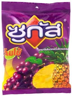Sugus Jumbo Pineapple And Blackcurrant Flavoured Chews 105G.