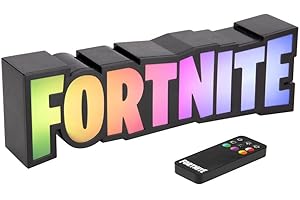 Paladone Fortnite RGB-Logo-Lampe mit Farbwechsel, offiziell lizenzierte Gaming-Lampe mit Fernbedienung, Wandmontage oder zum Aufstellen auf dem Schreibtisch, USB-betriebene Heimdekoration für Gamer
