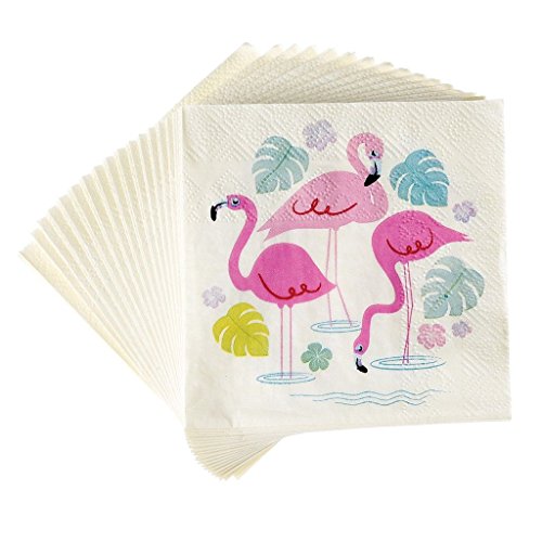 Lustige Partyservietten "Flamingo" - 20 Stück im Pack