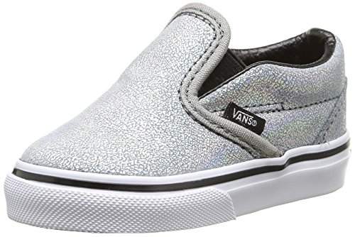 Vans T Classic Slip-on Matte Iridescent, Unisex Babies' Walking Baby Shoes, Silver (matte Iridescent/silver), 4 UK (20 EU)