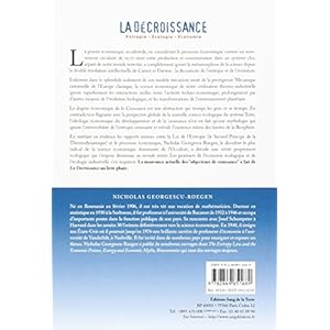 La Décroissance - Entropie - Ecologie - Economie Livre en Ligne - Telecharger Ebook