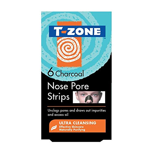 T-Zone Charcoal and Tea Tree Ultra Cleansing Nose Pore Strips - Pack of 6