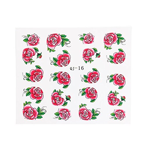 Preisvergleich Produktbild Bluelover Flower Skull Rabbit Design Nail Sticker Aufkleber-# 16