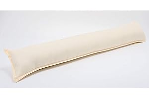 Marilyn Bed & Bath Plain Fabric Draught Energy Saver Excluders Draft Insulator Draft Stopper For Door Window Hallway (Cream, 2)