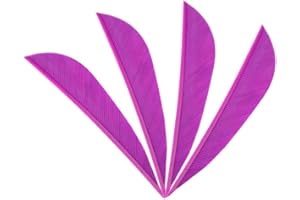 SHARROW 50pcs Plumas de Flecha 2 Pulgadas ala Derecho Pluma Natural Fletching para Tiro con Arco