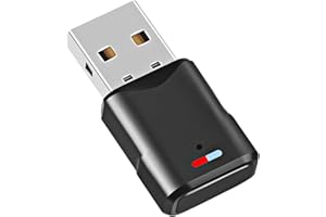 QAUM Adattatore USB Bluetooth 5.3 per PS5/PS4/PC/Switch Console, bassa latenza audio Dongle Bluetooth 5.3 chiave Adattatore USB 3 Mbit/S trasmettitore ricevitore per Macos/Windows/cuffie