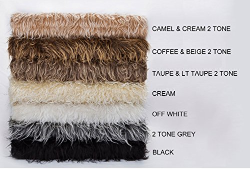 Neotrims Kunstfell Stoff, Furry Schaf Wolle, Fotografie, Fat Squares. Für die Fotografie Crafts & Apparel. 15 tolle dezente, natur & Bright Farben. Ganze Verkauf Preis, 5. Off-White, 1 Meter - 6