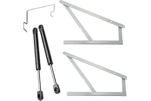 PERIN Kit Completo Sollevamento Letto per Letto Contenitore. Trapezi + Pistoni a Gas + Ferma Materasso. (Letto 1 Piazza e 1/2 - alla Francese)