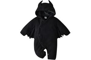 ACEHCEAR Baby Halloween Kostüm Fledermaus Polarfleece Kapuzen Strampler mit Big Ear Onesie Unisex 3-20 Monate