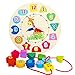 Produktbild Naisidier Holzspielzeug Digitale Geometrie Uhr Holzblock Spielzeug DIY Perlen Spielzeug Ein Geschenkset