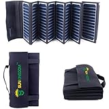 SUNKINGDOM 60W 18V Solar Ladegerät 2-Port Beweglicher Solar Panel Ladegerät für Laptop, iPhone, iPad, Samsung und Andere Digitale Geräte