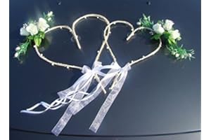 AUTO-SCHMUCK SO EINFACH SO KREATIV Autoschmuck Décoration de voiture de mariage en forme de cœur pour couple de mariés (Maxi blanc)