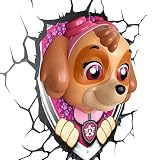 Paw Patrol Skye Wandlampe 3D Light FX Kinderlampe – Nachtlicht für kinder mit automatische Abschaltung und Wandaufkleber - 5